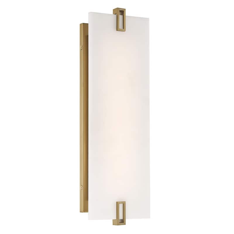 Minka Lavery 921-L Aizen 19" Tall LED Wall Sconce with Faux Alabaster - Soft Brass