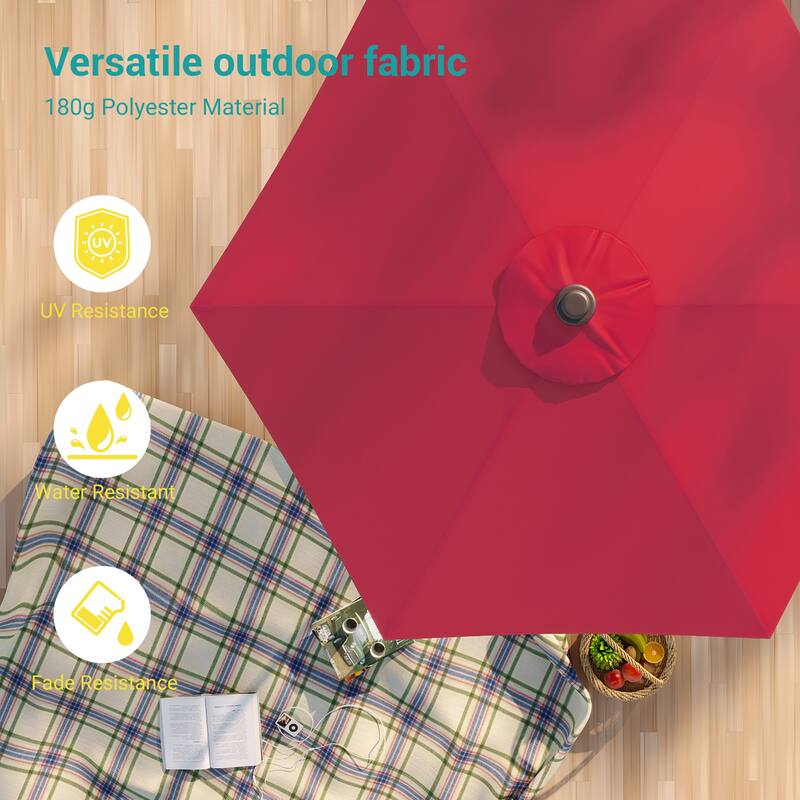 Bonosuki 7.5-foot Waterproof Sunshade Canopy Patio Umbrella
