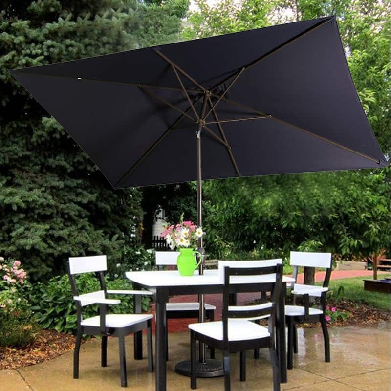 10 ft. Aluminum Rectanglar Market Patio Umbrella without Base