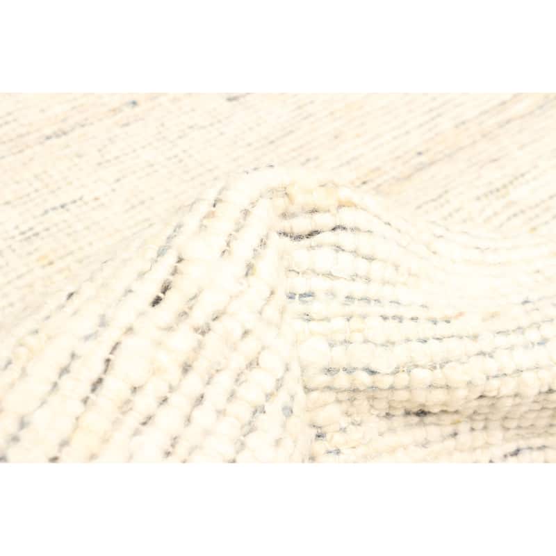 ECARPETGALLERY Braid weave Sienna Cream Wool Rug - 5'0 x 7'8