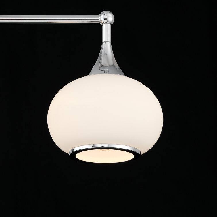 Acroma Aged Brass/Polished Chrome Finish Modern Globe Vanity Light