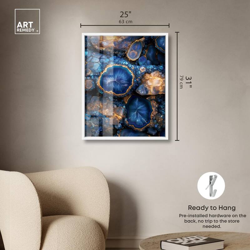 Oceanic Gold Sparkle Shadowbox by Art Remedy