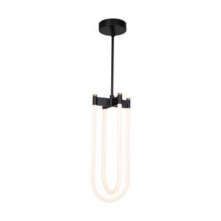 Artcraft Cascata - 2-Light Pendant - Black/Brushed Brass