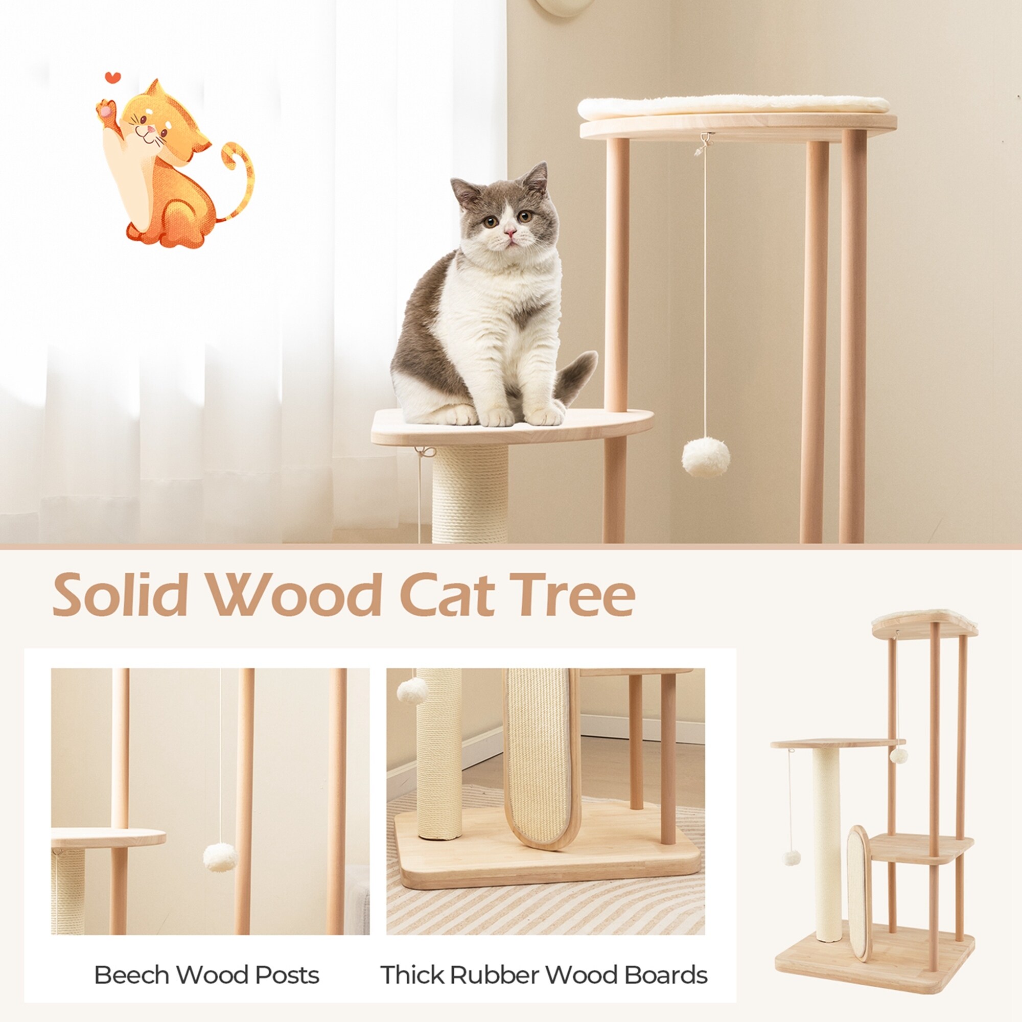 Cat tree with scratchboard sales