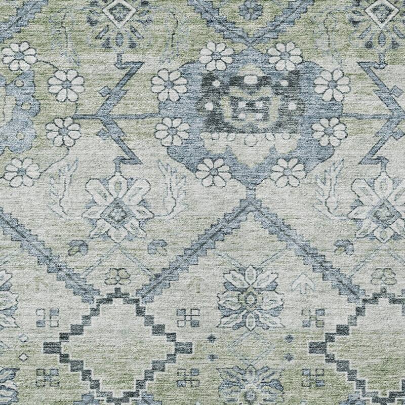 HomeRoots Floral Transitional Rectangle Outdoor Rug