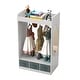preview thumbnail 2 of 8, Kids Costume Organizer, Costume Rack, Kids Armoire, Open Hanging Armoire Closet With Mirror