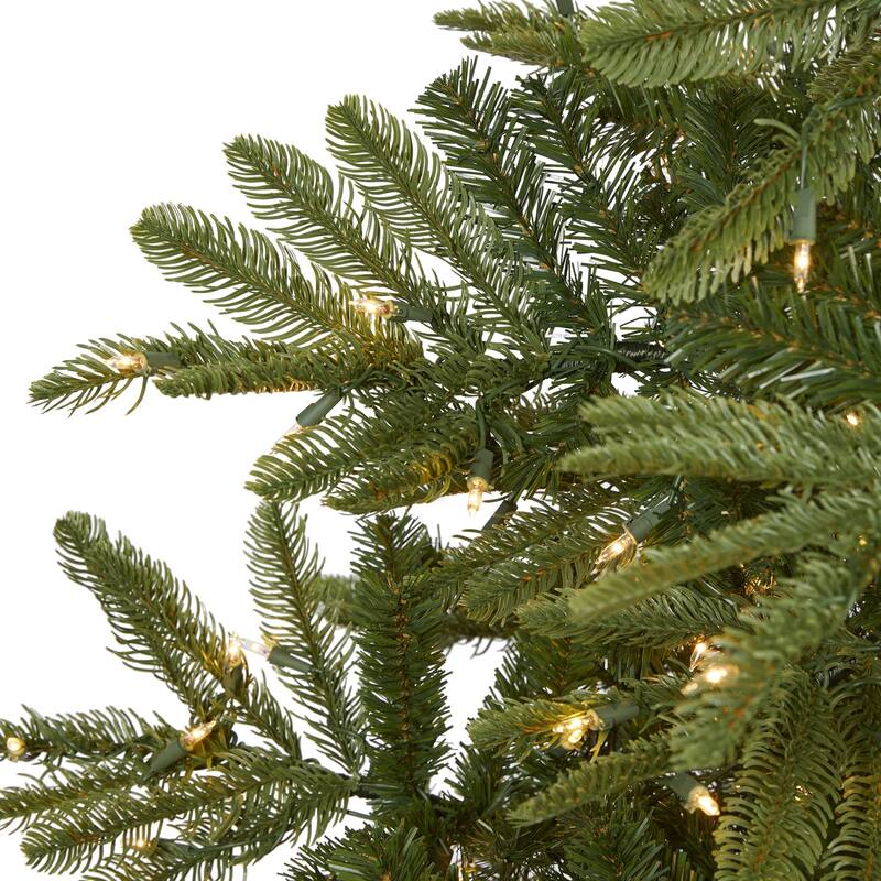 7.5ft. Layered Spruce Artificial Christmas Tree with 550 Clear LED Lights & 1325 Branches - Stunning Holiday X-Mas Display