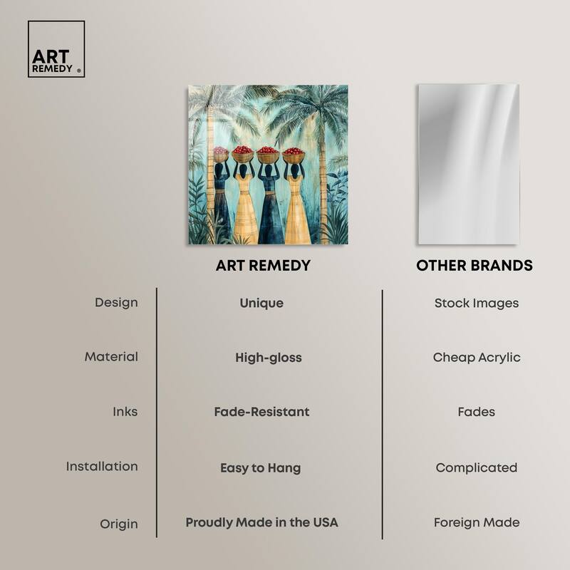 Walk Under Palms Acrylic by Art Remedy, Ready to Hang