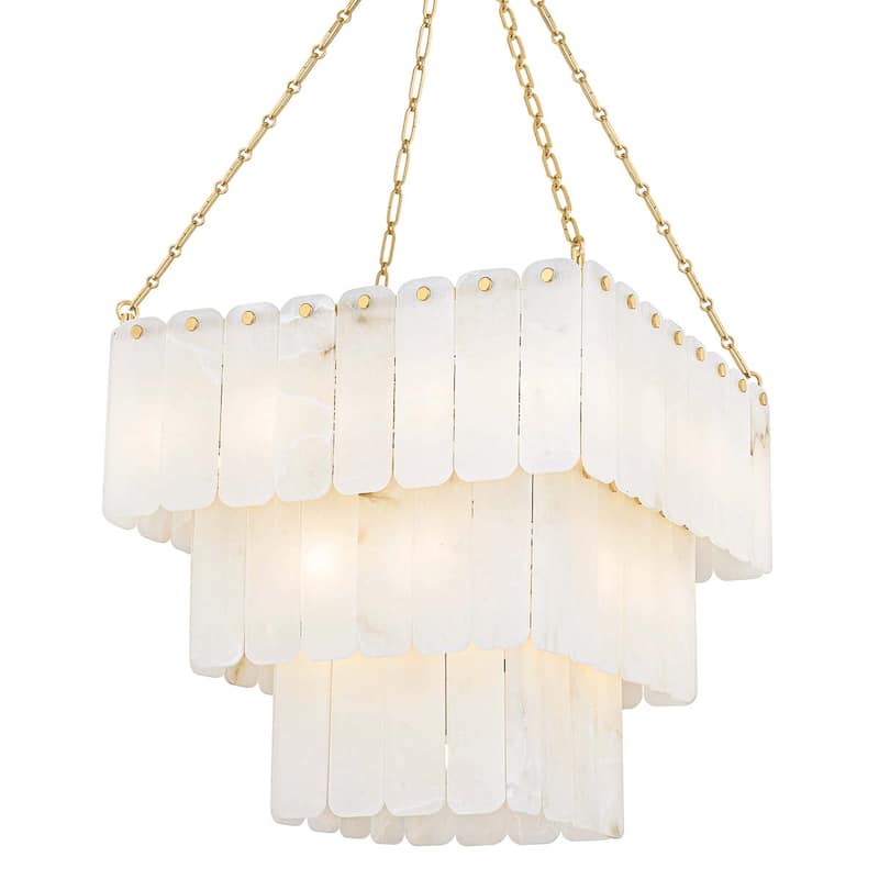 Hudson Valley Lighting 7433 Moissanite 33 Light 26" Wide Waterfall - Aged Brass