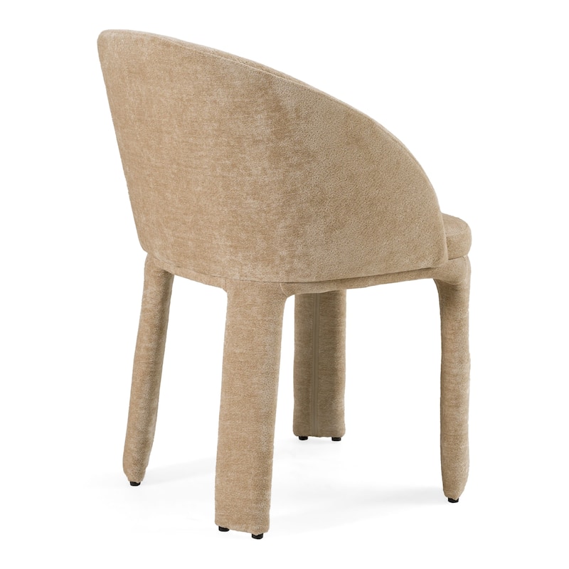 Modrest Sarkis Modern Beige Velvet Dining Chair