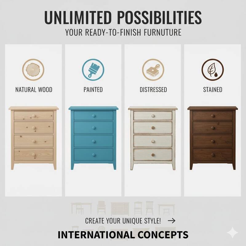 Half-moon Unfinished Modern Console Table