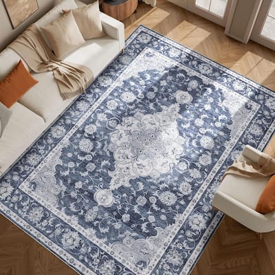5x7 Rugs for Living Room, Soft Non-Slip Washable Area Rugs - 5x7
