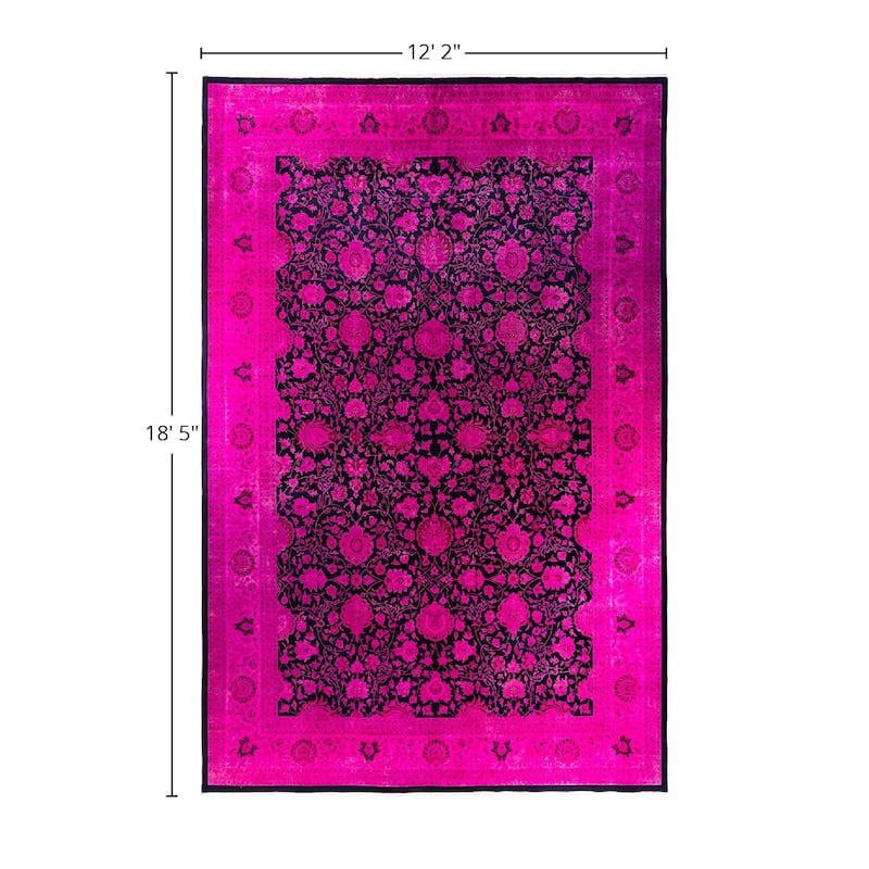 Fine Vibrance One-of-a-Kind Hand-Knotted Area Rug - Pink, 12' 2" x 18' 5" - 12' 2" x 18' 5"