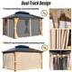 preview thumbnail 56 of 133, EROMMY Hardtop Gazebo,Outdoor Pergola with Double Roof & Netting & Curtains,Heavy Duty Canopy for Patio, Backyard, Pool party