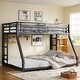 preview thumbnail 2 of 9, Metal TwinXL/FullXL over Queen Bunk Bed with Under Bed Storage