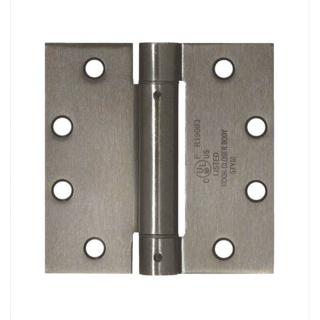 Deltana 4 1/2 x 4 1/2 Ball Bearing Square Corner Spring Hinge - Single