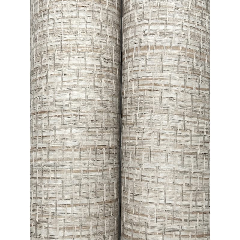 Plaited Grass Grey Wallpaper