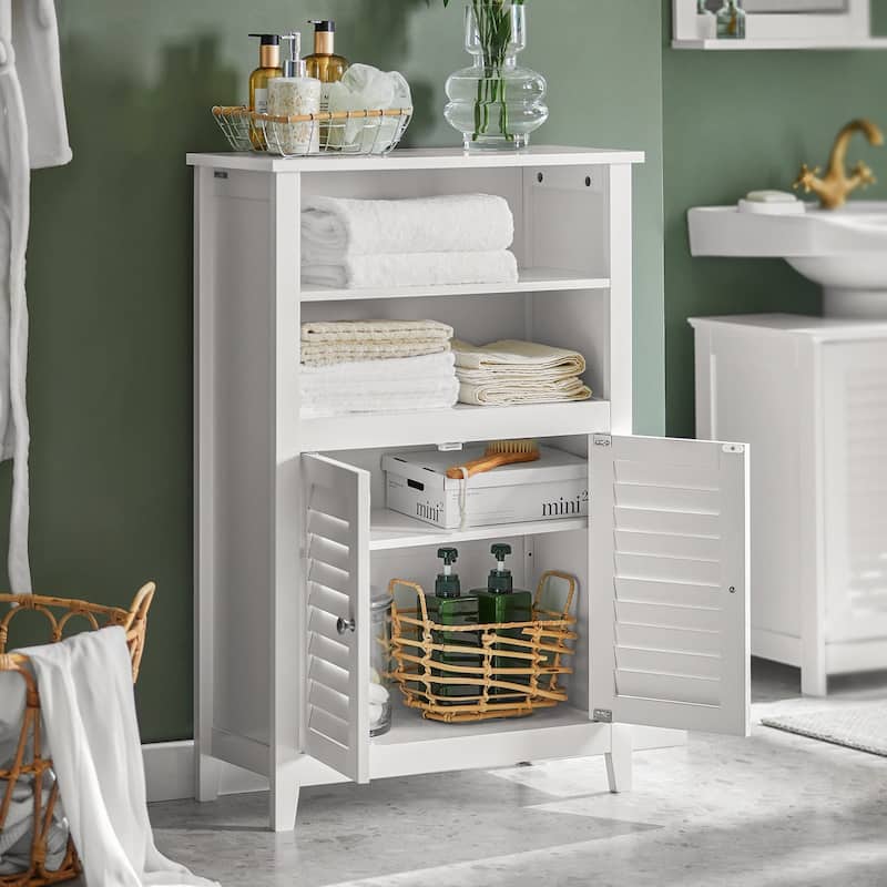 Haotian BZR13-W, Bathroom Cabinet Bathroom Shelf Bathroom Storage Cabinet Unit