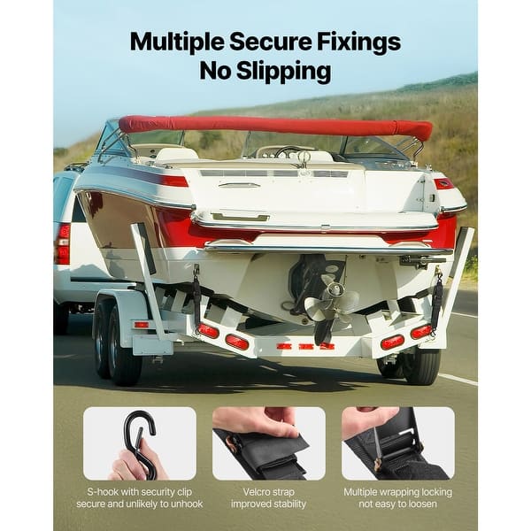 2-Pack Quick Release Retractable Ratchet Tie Down Straps – S-Hooks, 500-1000kg Breaking Strength-951581