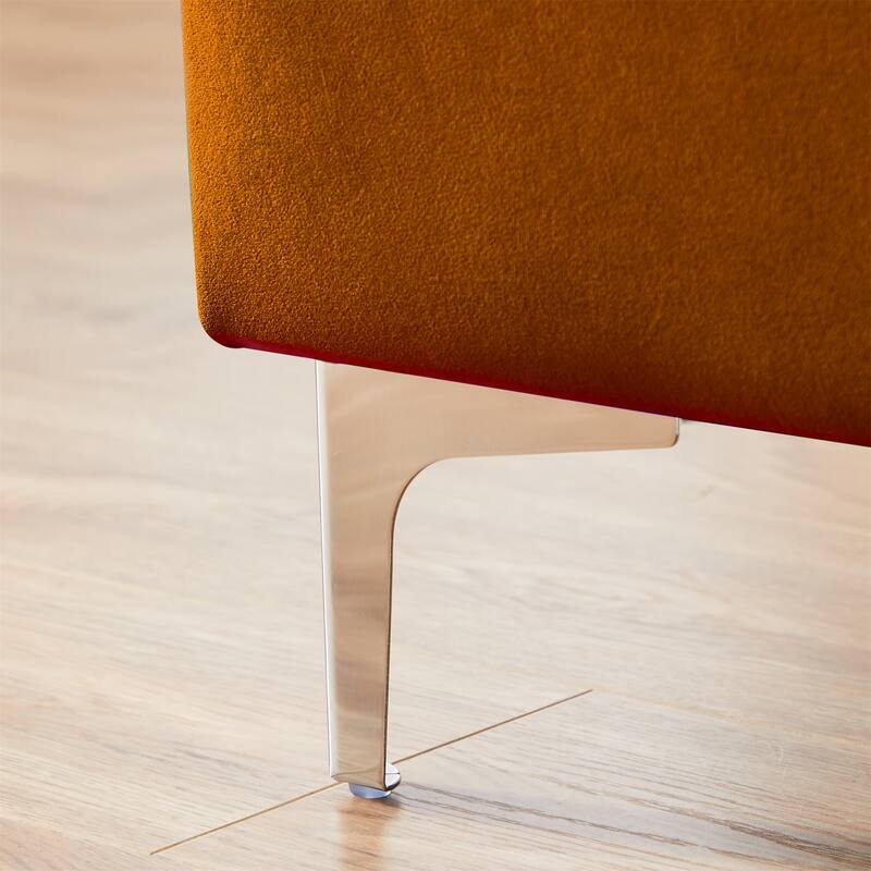 Modern Velvet Ottoman Bench, Storage Ottoman for Home