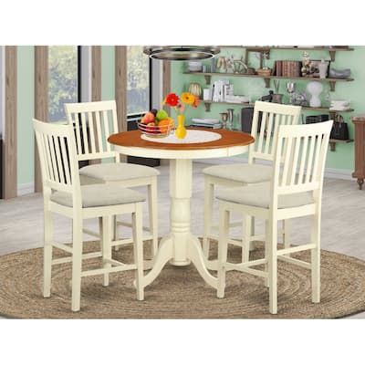 Counter Height Dining Set - 5 Piece Table & Chairs - Modern Kitchen Set