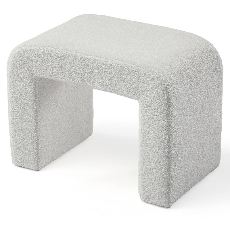 Modern Vanity Stool, Large Foot Rest Ottoman, Extra Seating Shoe Bench for Living Room, Entryway, Bedroom Dressing Chair