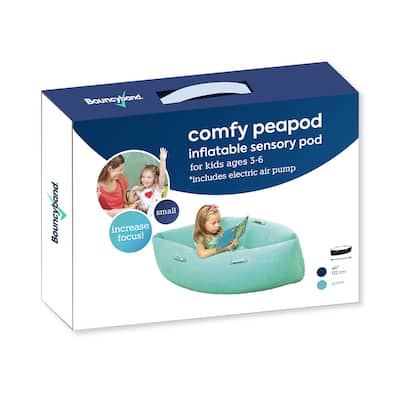 Bouncyband Comfy Hugging Peapod Sensory Pod, 48", Ages 3-6 Up to 4 Feet Tall, Green