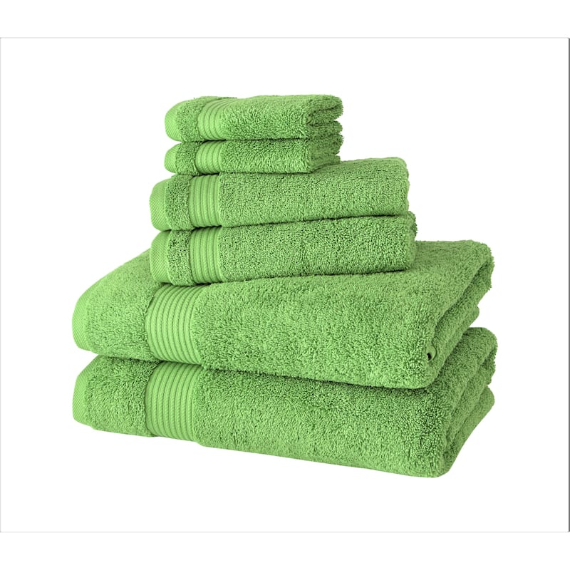 Amadeus Luxury Turkish Cotton Soft Bath Towels Set of 6PC - Greenery