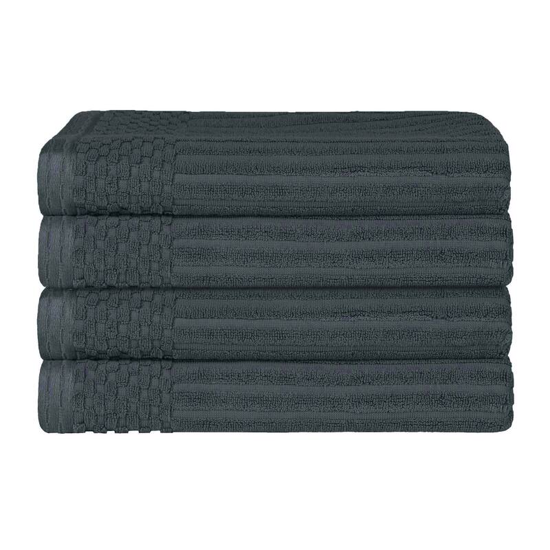 Superior Ribbed Cotton Absorbent Heavyweight Bath Towel Set