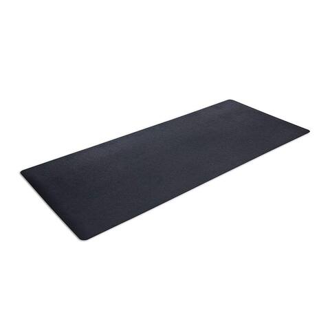 MotionTex Fitness 36 x 84 Inch Pebbled Texture Protective Equipment Mat, Black - 16