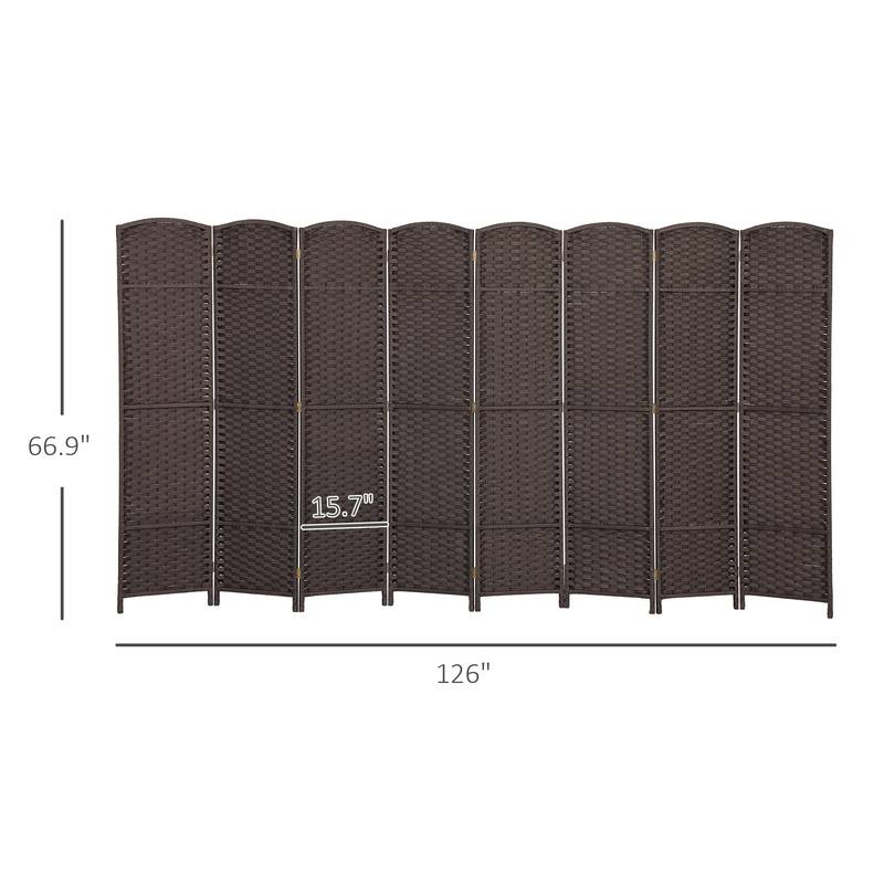 Polypropylene Pine Wood Weaving Room Divider with Arched Top