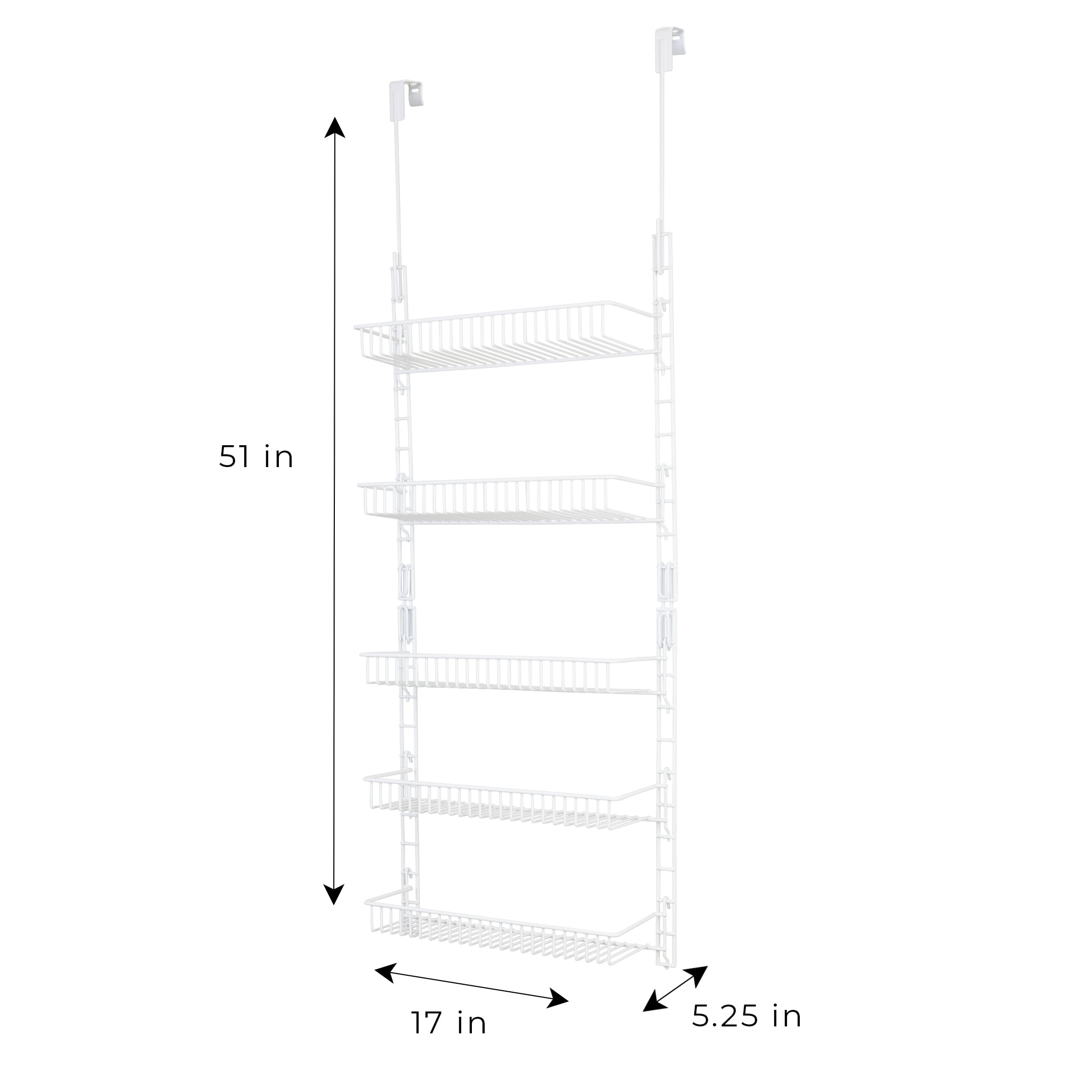 Buy Smart Design Over The Door Adjustable Pantry Organizer Rack w