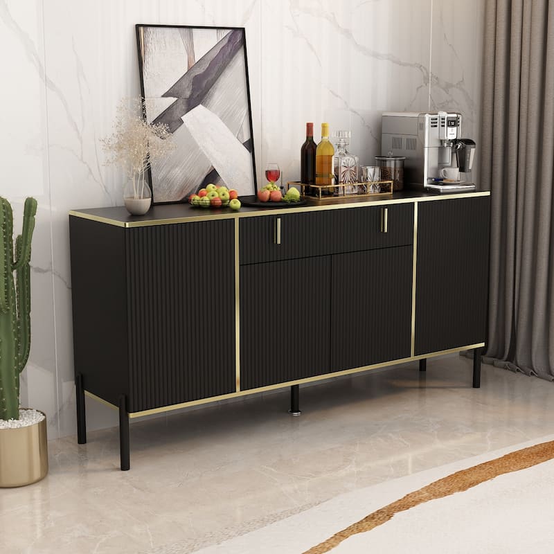 Sideboard Dresser Cabinet Storage Console Televison Table Pop-up Door