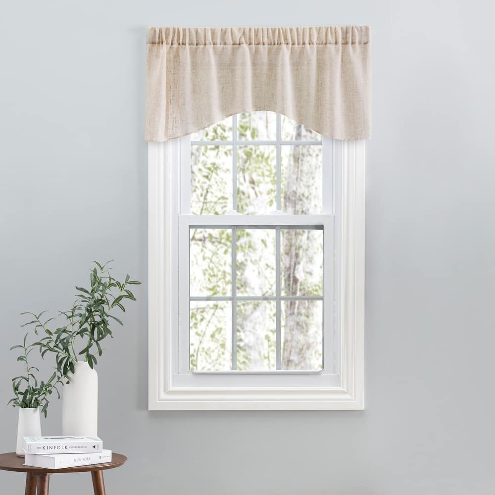 Shannon Premium Slubbed Linen Crescent Curtain Valance