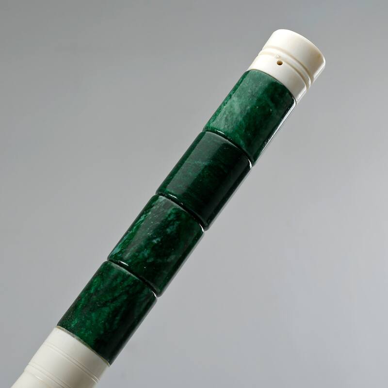 Artissance 16" Green Cylindrical Jade Calligraphy Brush