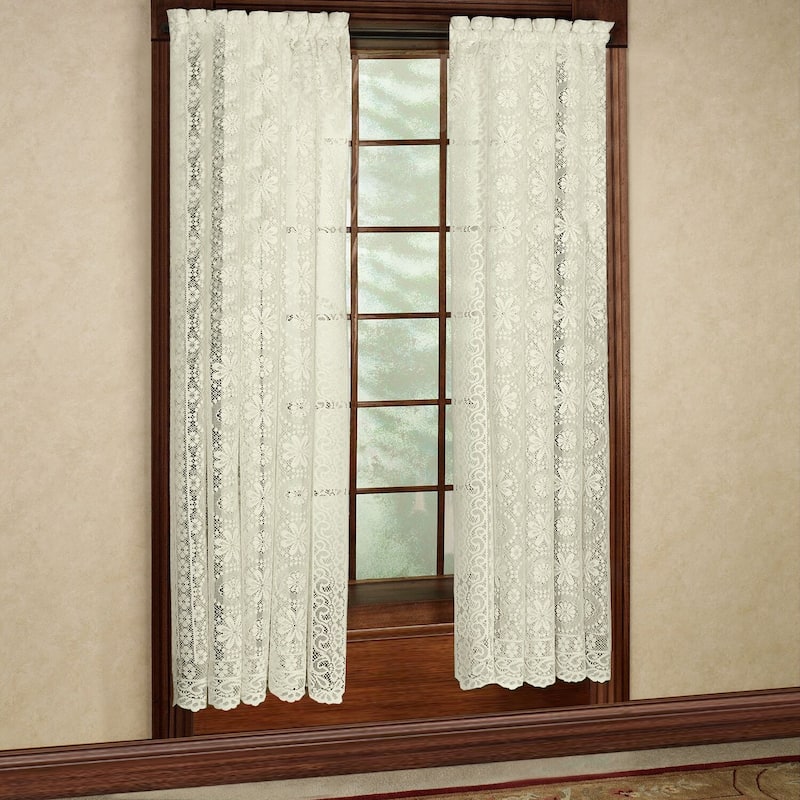 Sweet Home Collection Lace Jacquard Window Curtain Single Panel