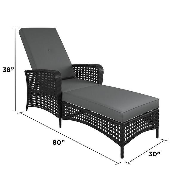 COSCO Outdoor Living Lakewood Ranch Chaise with Cushion - On Sale ...