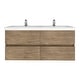 preview thumbnail 3 of 2, Selene 48" Floating Vanity in Natural Wood Finish with Double Sinks