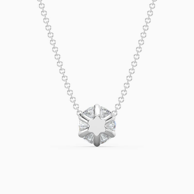Auriya 14k Gold Lab Grown Round Diamond Floating Solitaire Pendant | (0.25 to 2.00 ct. tw.) (F-G Color, VS Clarity)