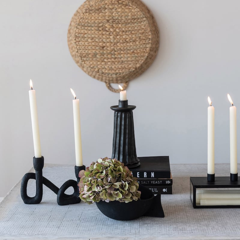 Decorative Resin Double Taper Candle Holder