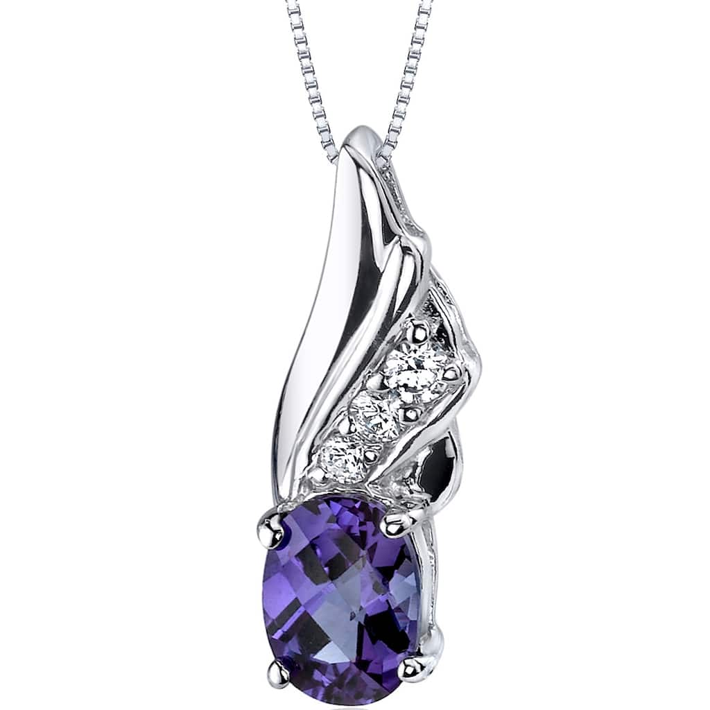 Oravo 1.75 ct Alexandrite Pendant in Sterling Silver