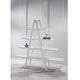 preview thumbnail 2 of 3, White 4 Tier A-Frame Wooden Ladder Bookcase