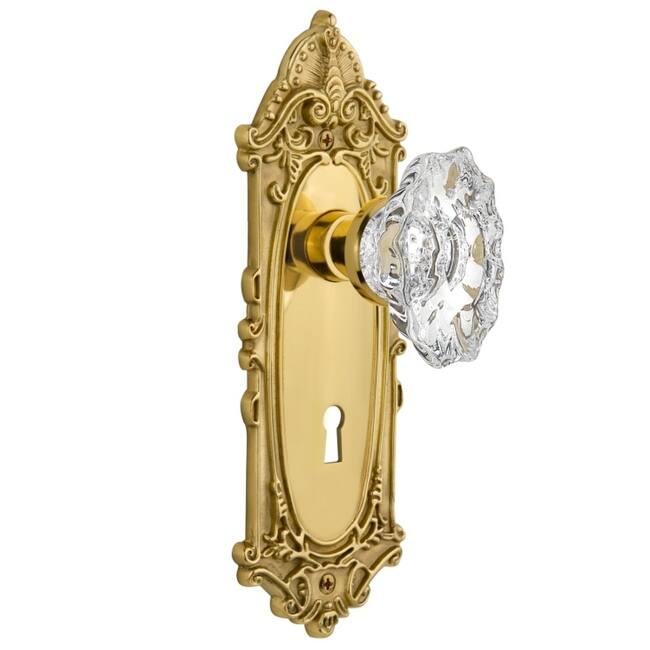 Nostalgic Warehouse Chateau Solid Brass Privacy Door Knob Set with