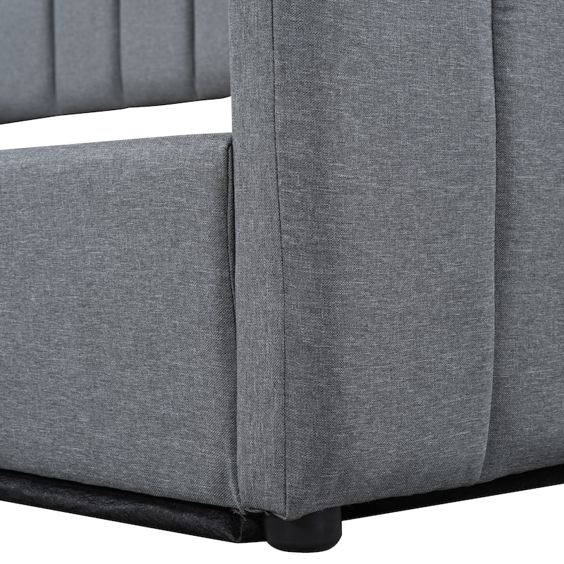 Modern Twin Upholstered Daybed with Underneath Storage