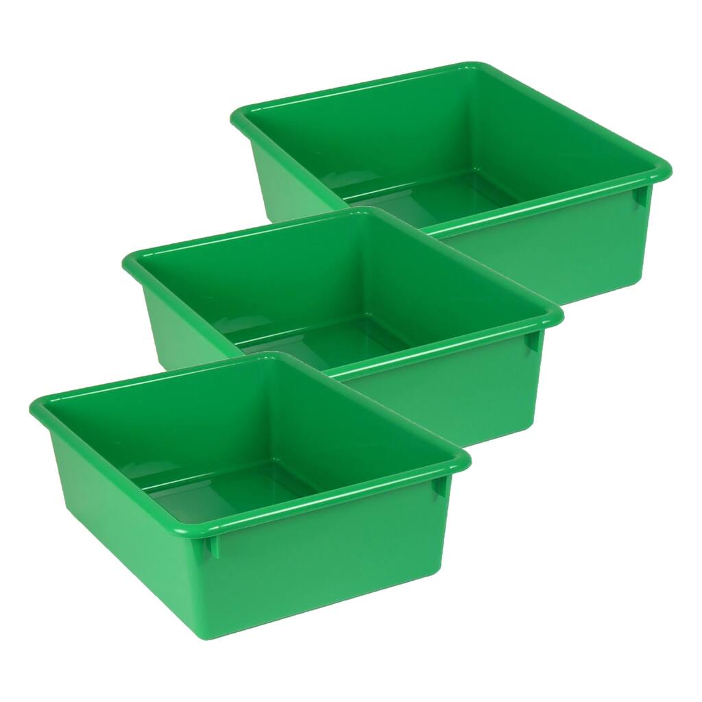 Romanoff Double Stowaway Tray Only, Green, Pack of 3