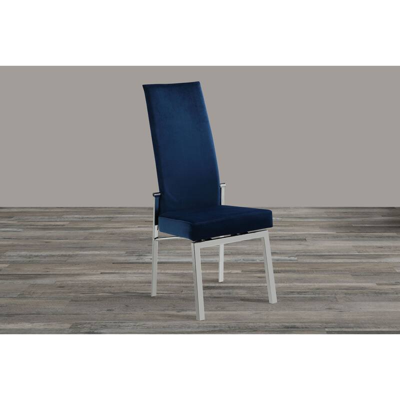Somette Contemporary Motion Back Side Chair, Set of 2 - N/A - Blue