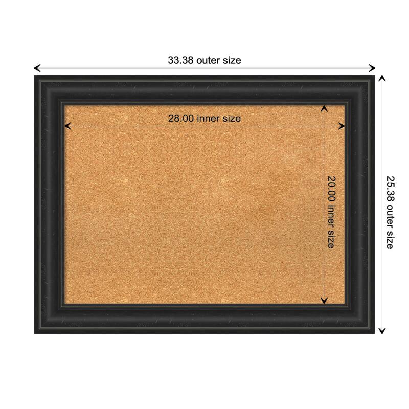 Shipwreck Black Framed Cork Bulletin Memo Board