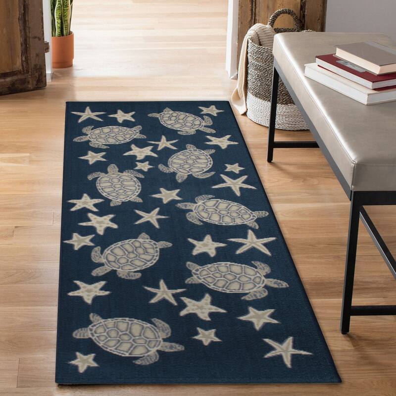 Liora Manne Esencia Turtle And Stars Indoor/Outdoor Mat