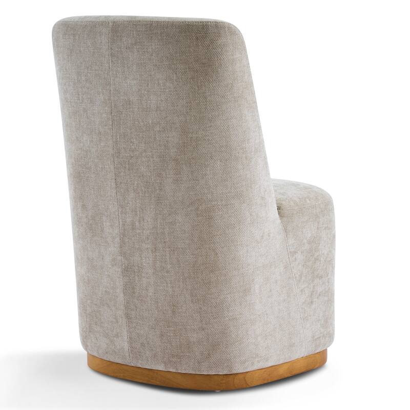 Christopher Knight Home - Modern Upholstered Rubber Wood Dining Chairs with High Back