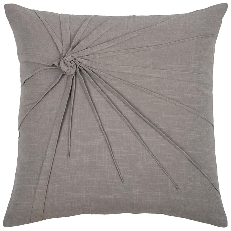 Twisted Knot Cotton Throw Pillow with Removable Cover